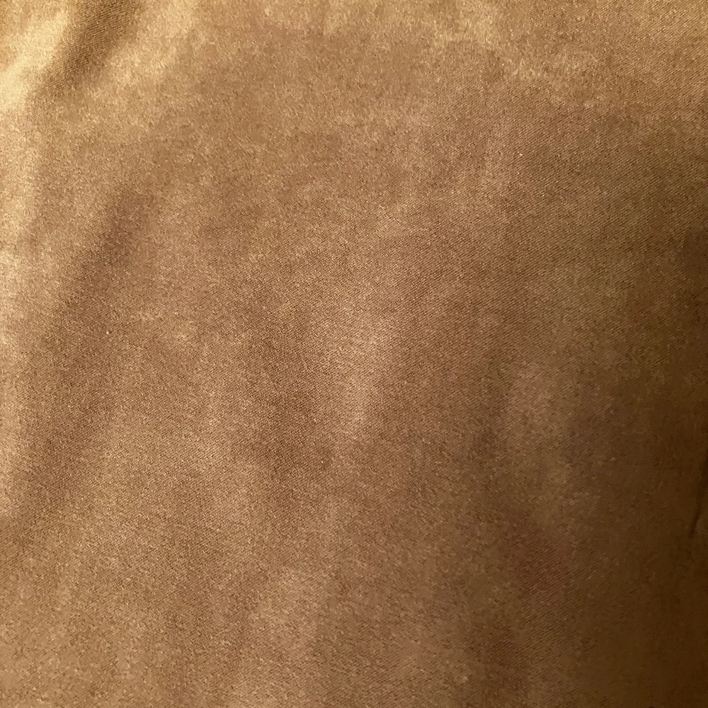 Brown Faux Suede Straight Skirt - Picture 4 of 10